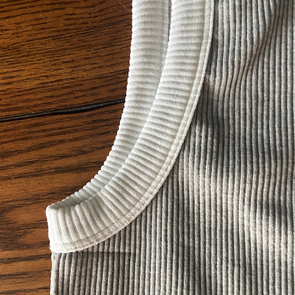 Kids Ribbed Tank Top - White - Picture 4 of 4